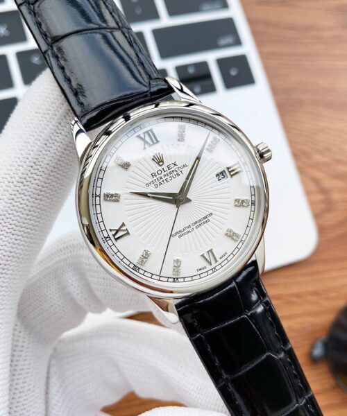Rolex Oyster Perpetual 43mm Silver Toned For Men