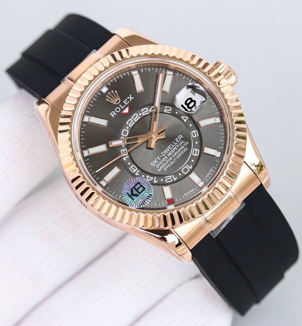 Rolex Sky - Dweller 42mm Gold Toned For Men 326235