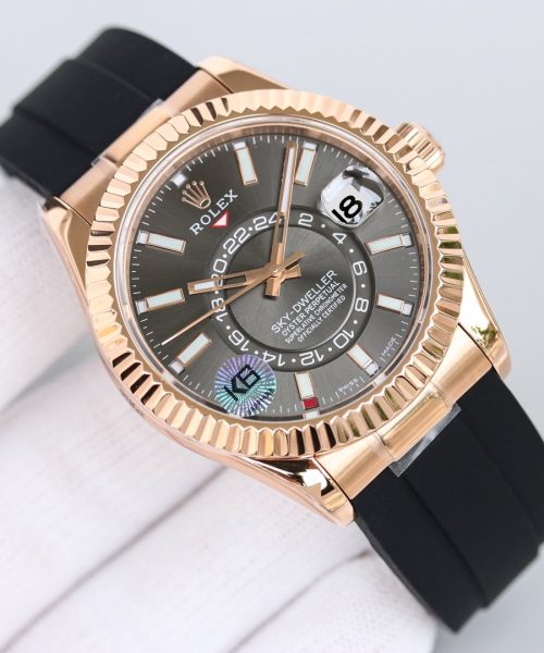 Rolex Sky - Dweller 42mm Gold Toned For Men 326235