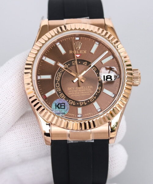 Rolex Sky - Dweller 42mm Gold Toned For Men 326235
