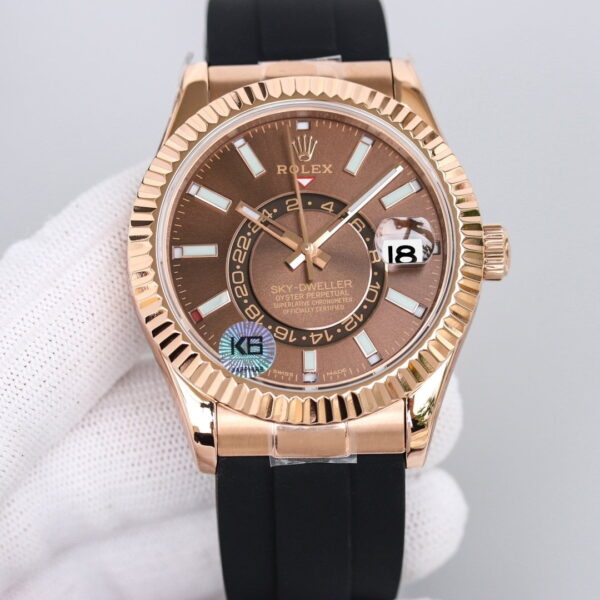 Rolex Sky - Dweller 42mm Gold Toned For Men 326235