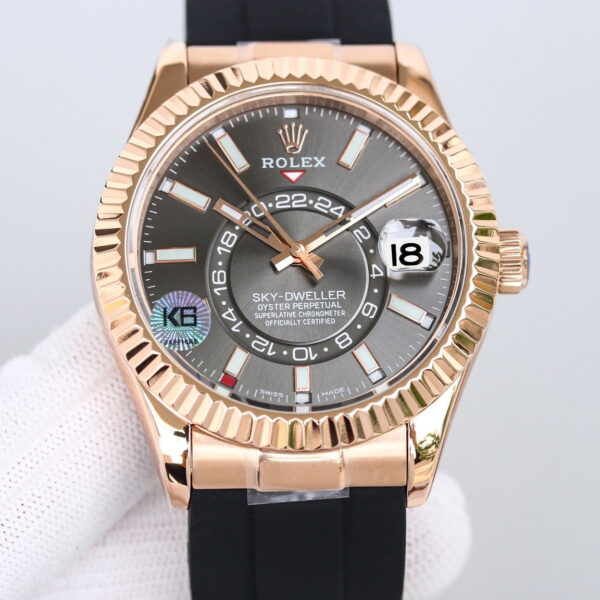 Rolex Sky - Dweller 42mm Gold Toned For Men 326235