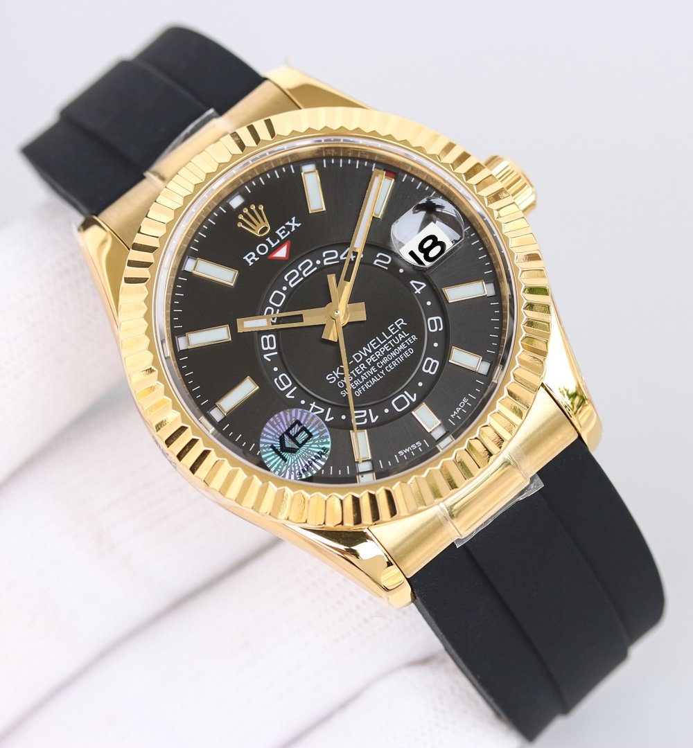 Rolex Sky - Dweller 42mm Gold Toned For Men 326238