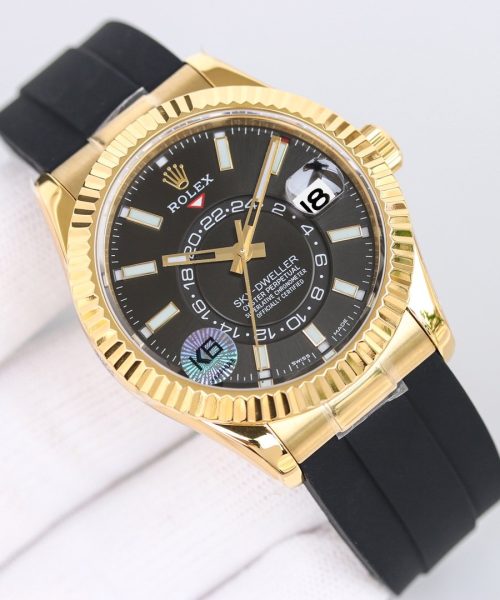 Rolex Sky - Dweller 42mm Gold Toned For Men 326238