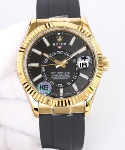 Rolex Sky - Dweller 42mm Gold Toned For Men 326238