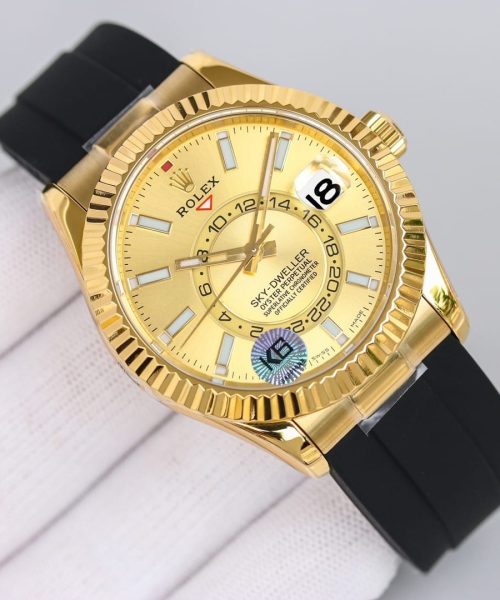 Rolex Sky - Dweller 42mm Gold Toned For Men 326238