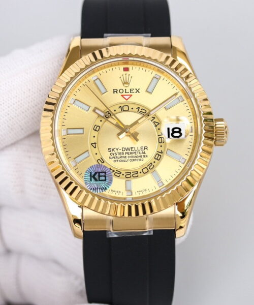 Rolex Sky - Dweller 42mm Gold Toned For Men 326238