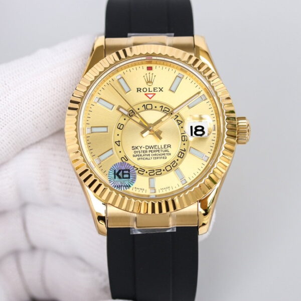Rolex Sky - Dweller 42mm Gold Toned For Men 326238