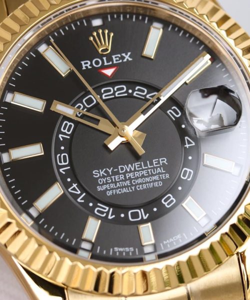 Rolex Sky - Dweller 42mm Gold Toned For Men 326238