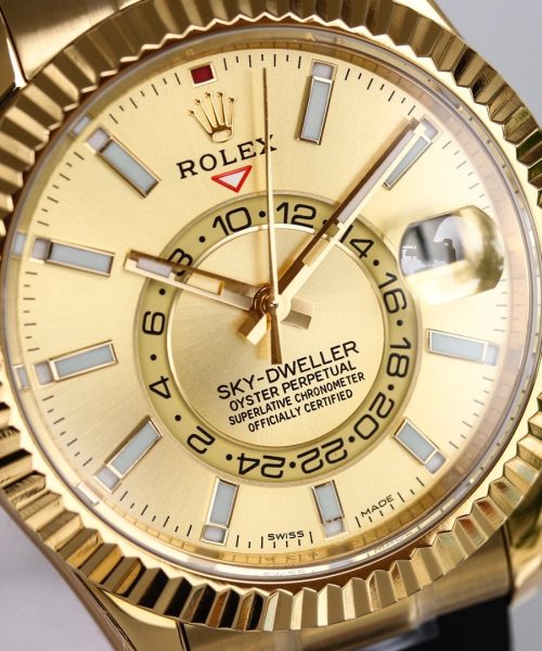 Rolex Sky - Dweller 42mm Gold Toned For Men 326238