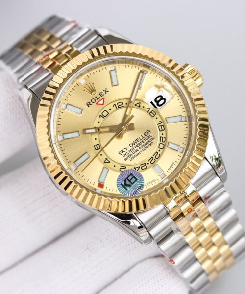Rolex Sky - Dweller 42mm Gold Toned For Men 326933