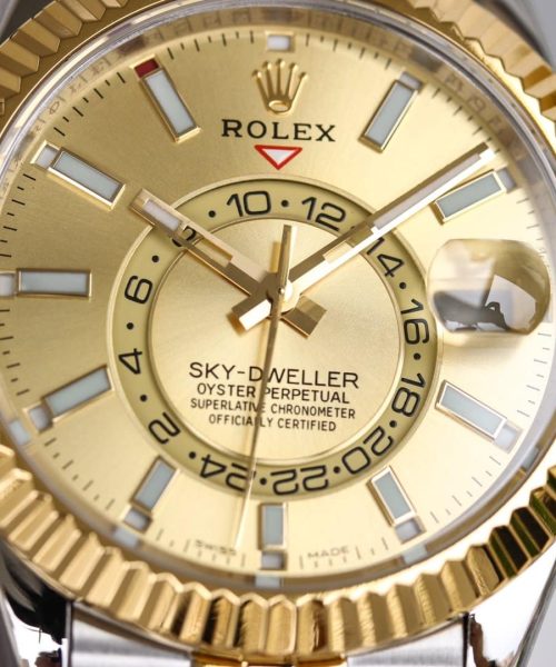 Rolex Sky - Dweller 42mm Gold Toned For Men 326933