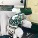 Rolex Submariner Date 41mm Silver Toned For Men Green Dial 116610LV (Hulk)