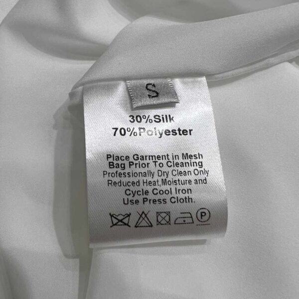 Ruffle Silk Dress White For Women