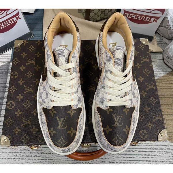 S038 – Louis Vuitton x Air Force 1 Trainer Sneaker off-white brown