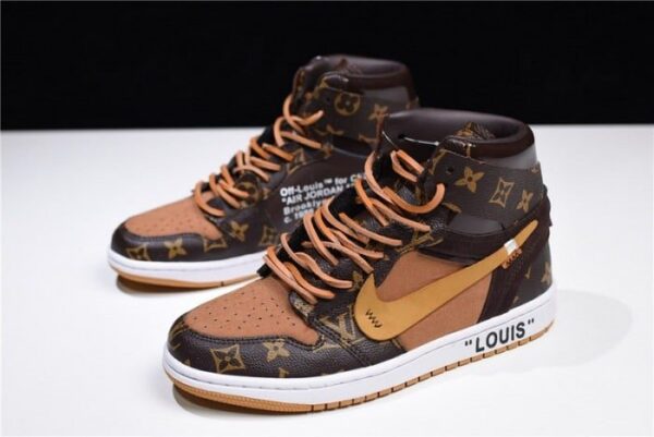 S051 – Louis Vuitton X Off-White X Air Jordan 1 Customs Mens Aq0818-202