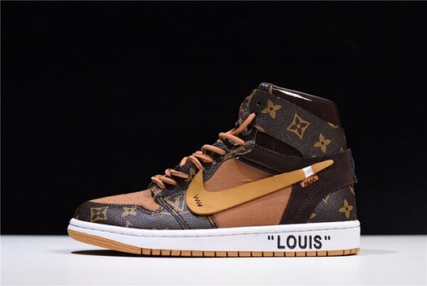 S051 – Louis Vuitton X Off-White X Air Jordan 1 Customs Mens Aq0818-202
