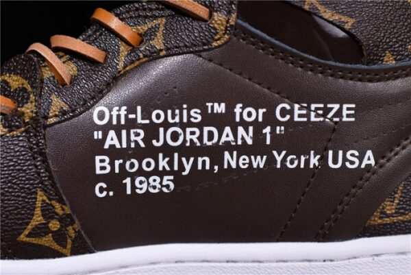 S051 – Louis Vuitton X Off-White X Air Jordan 1 Customs Mens Aq0818-202