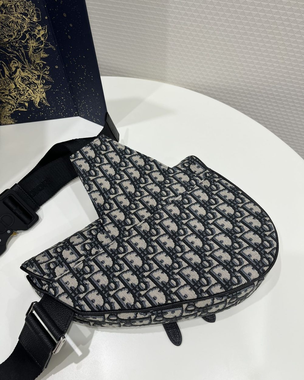 1:1 Replica Saddle Bag Blue For Women 10in/26cm 1ADPO093YKY_H28E