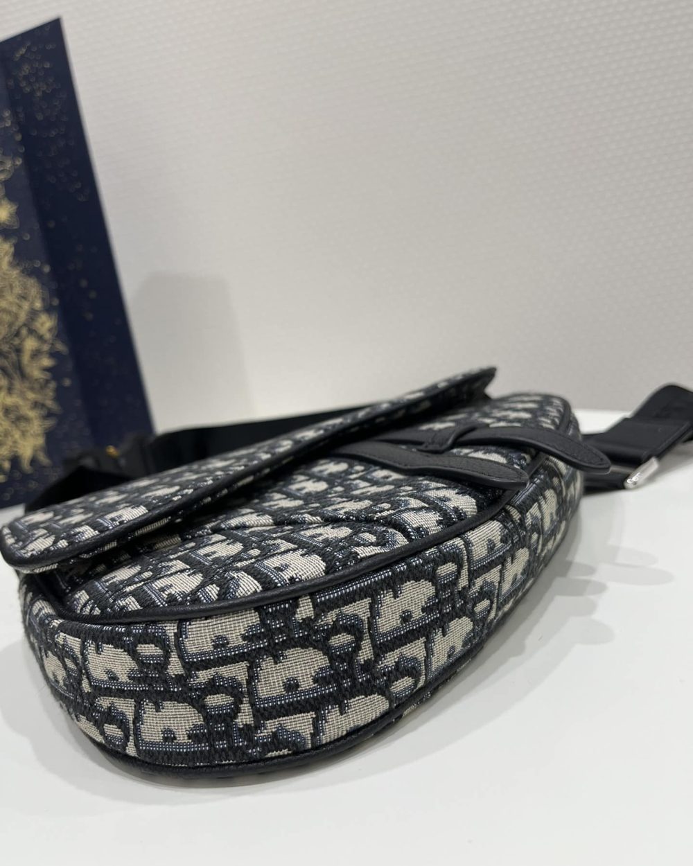 1:1 Replica Saddle Bag Blue For Women 10in/26cm 1ADPO093YKY_H28E