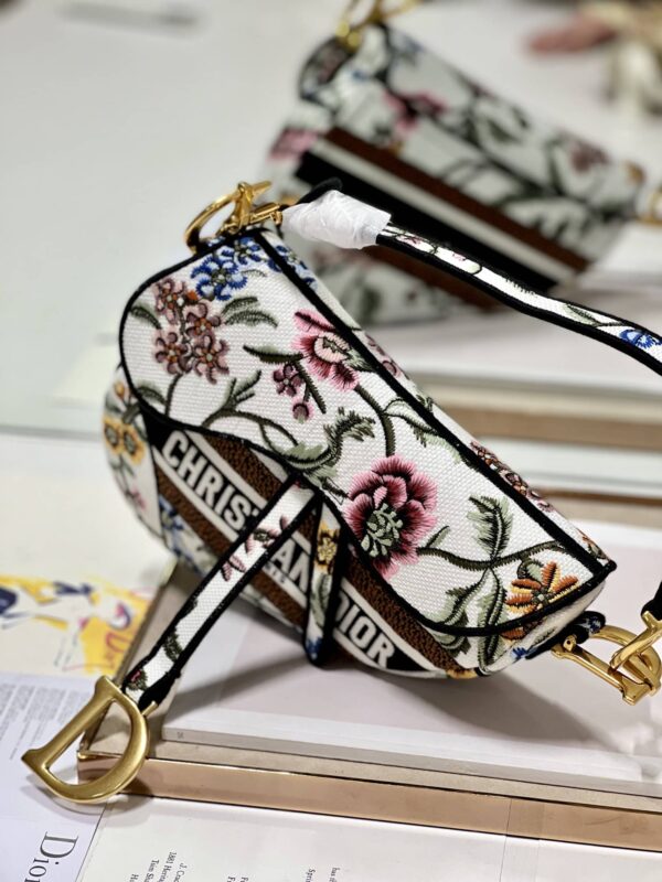 1:1 Replica Saddle Bag White/Green Khaki/Black/Beige For Women 10in/25.5 cm M0446CEAU_M933