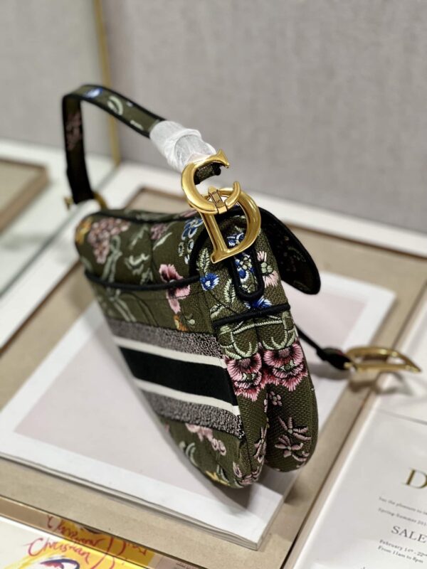 1:1 Replica Saddle Bag White/Green Khaki/Black/Beige For Women 10in/25.5 cm M0446CEAU_M933