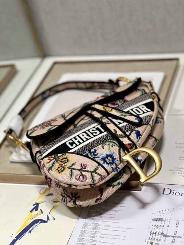 1:1 Replica Saddle Bag White/Green Khaki/Black/Beige For Women 10in/25.5 cm M0446CEAU_M933