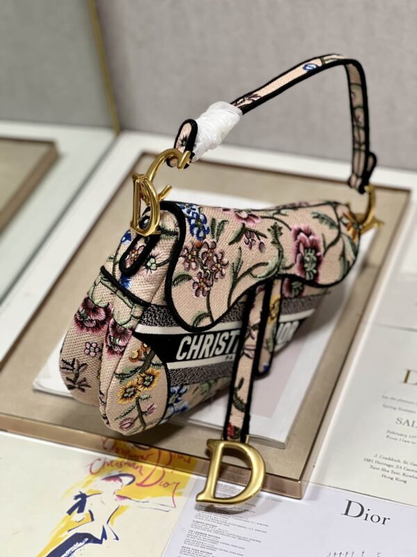 1:1 Replica Saddle Bag White/Green Khaki/Black/Beige For Women 10in/25.5 cm M0446CEAU_M933