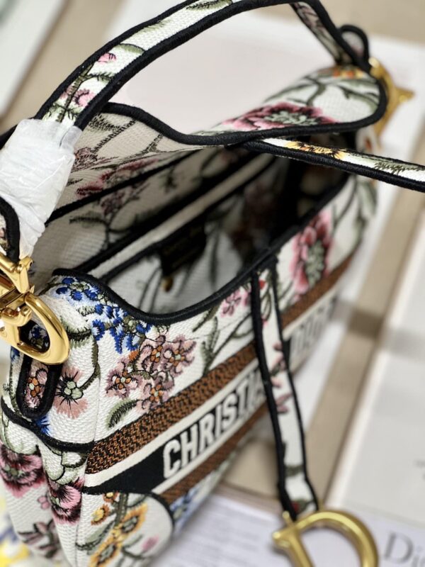1:1 Replica Saddle Bag White/Green Khaki/Black/Beige For Women 10in/25.5 cm M0446CEAU_M933
