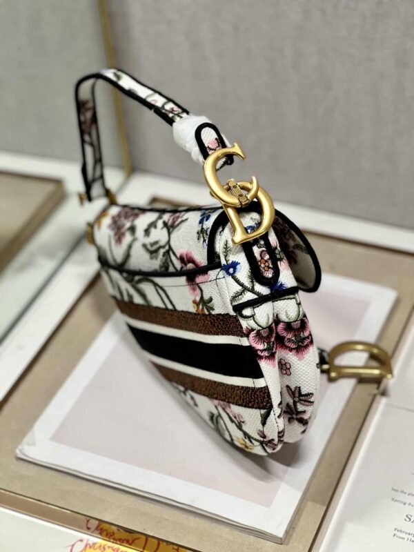 1:1 Replica Saddle Bag White/Green Khaki/Black/Beige For Women 10in/25.5 cm M0446CEAU_M933