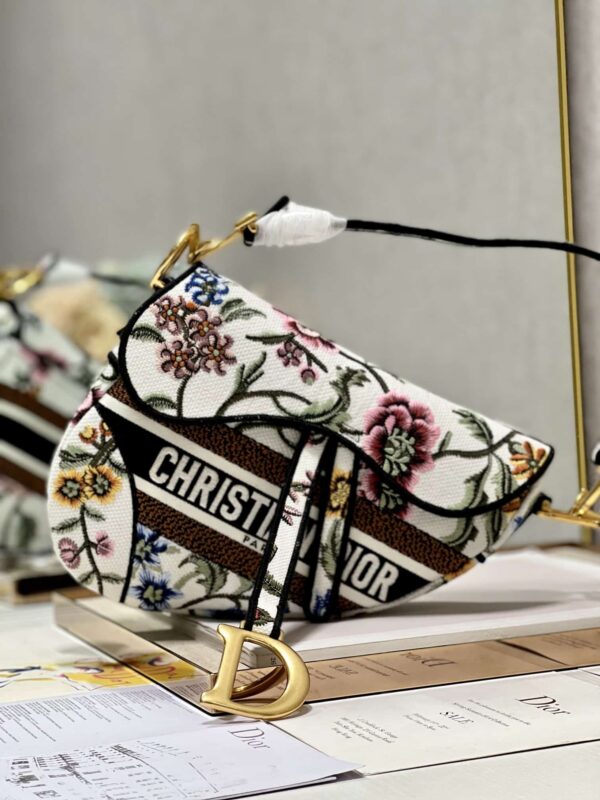 1:1 Replica Saddle Bag White/Green Khaki/Black/Beige For Women 10in/25.5 cm M0446CEAU_M933