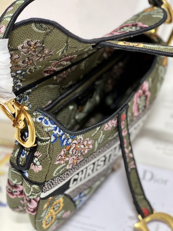 1:1 Replica Saddle Bag White/Green Khaki/Black/Beige For Women 10in/25.5 cm M0446CEAU_M933