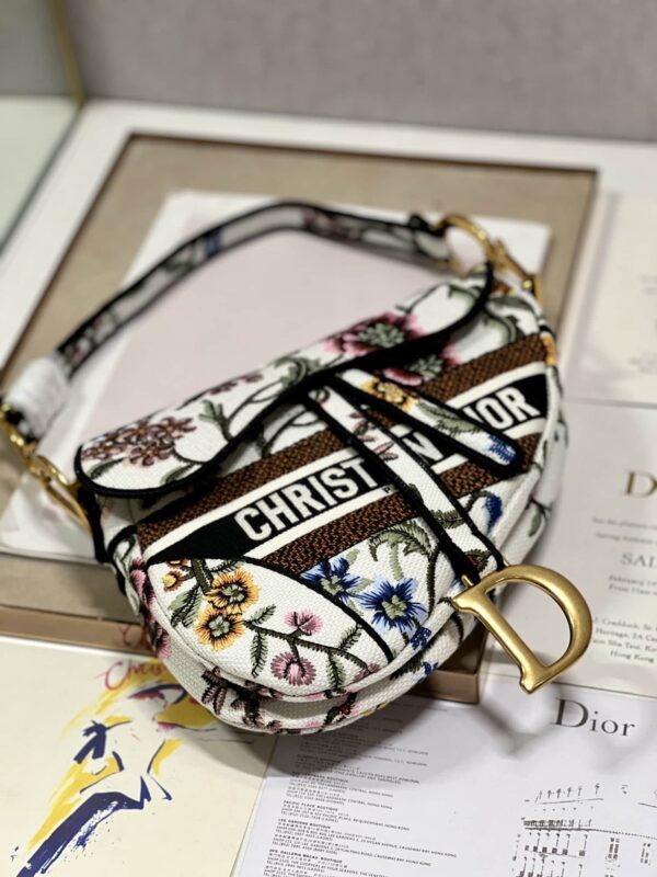 1:1 Replica Saddle Bag White/Green Khaki/Black/Beige For Women 10in/25.5 cm M0446CEAU_M933