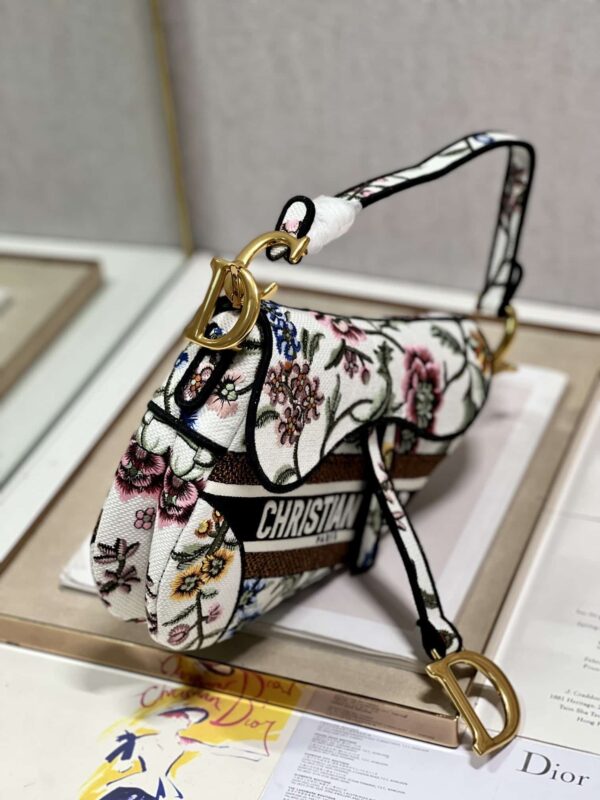 1:1 Replica Saddle Bag White/Green Khaki/Black/Beige For Women 10in/25.5 cm M0446CEAU_M933