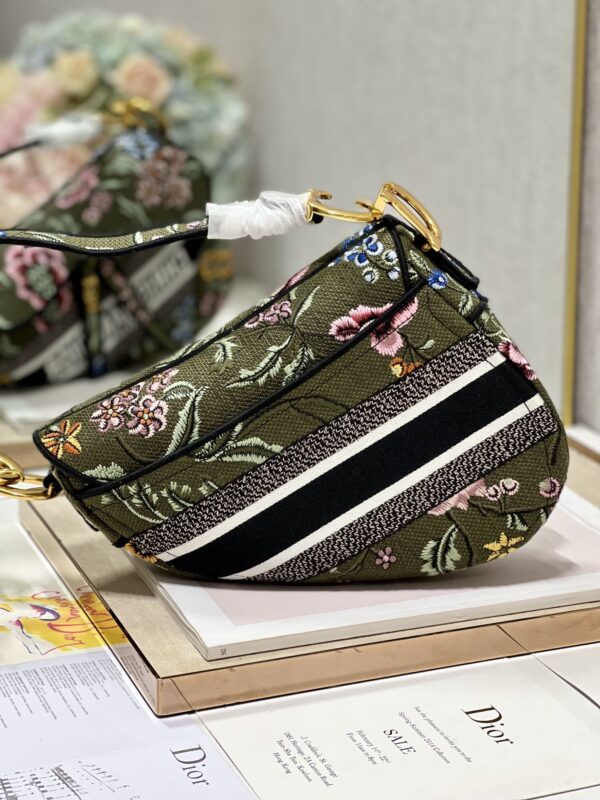 1:1 Replica Saddle Bag White/Green Khaki/Black/Beige For Women 10in/25.5 cm M0446CEAU_M933