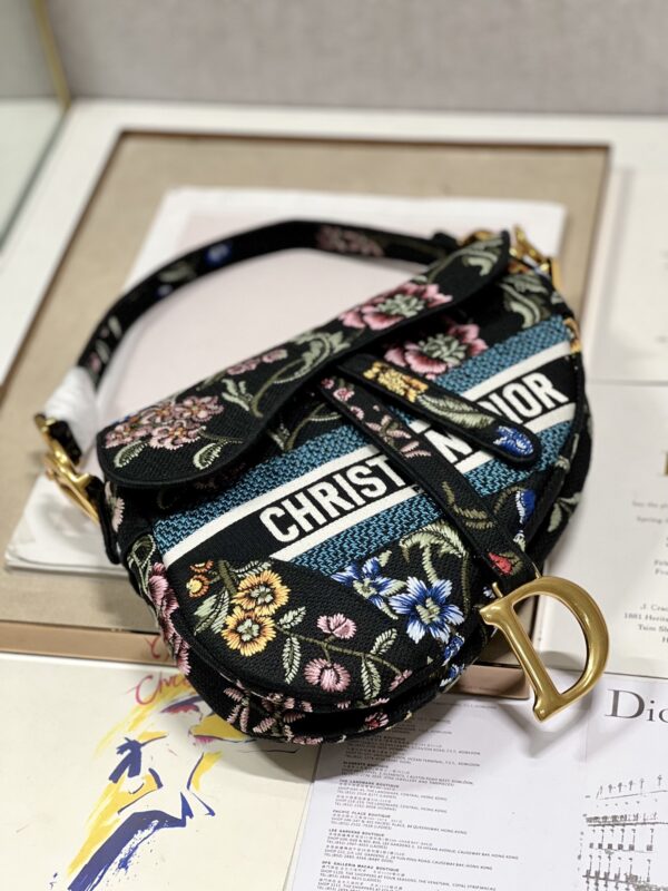 1:1 Replica Saddle Bag White/Green Khaki/Black/Beige For Women 10in/25.5 cm M0446CEAU_M933