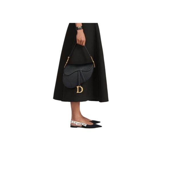 1:1 Replica Saddle Bag With Strap Black Smooth For Women M0455CWGC_M900 10in/25.4cm