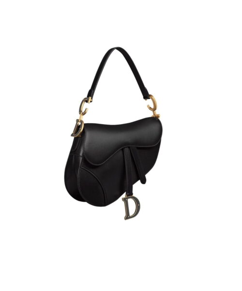 1:1 Replica Saddle Bag With Strap Black Smooth For Women M0455CWGC_M900 10in/25.4cm
