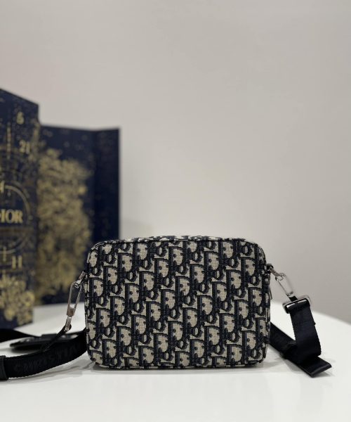 1:1 Replica Safari Messenger Bag Black For Women 8.5in/22cm 1ESPO206YKY_H27E