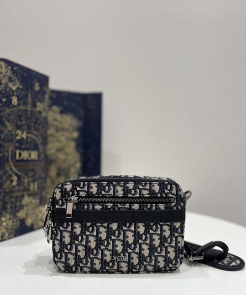1:1 Replica Safari Messenger Bag Black For Women 8.5in/22cm 1ESPO206YKY_H27E