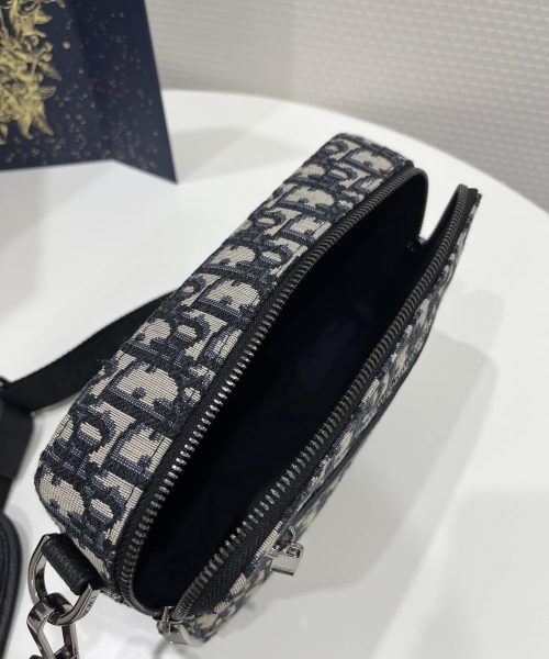 1:1 Replica Safari Messenger Bag Black For Women 8.5in/22cm 1ESPO206YKY_H27E