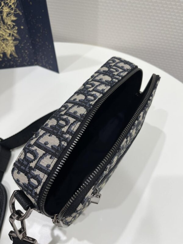 1:1 Replica Safari Messenger Bag Black For Women 8.5in/22cm 1ESPO206YKY_H27E