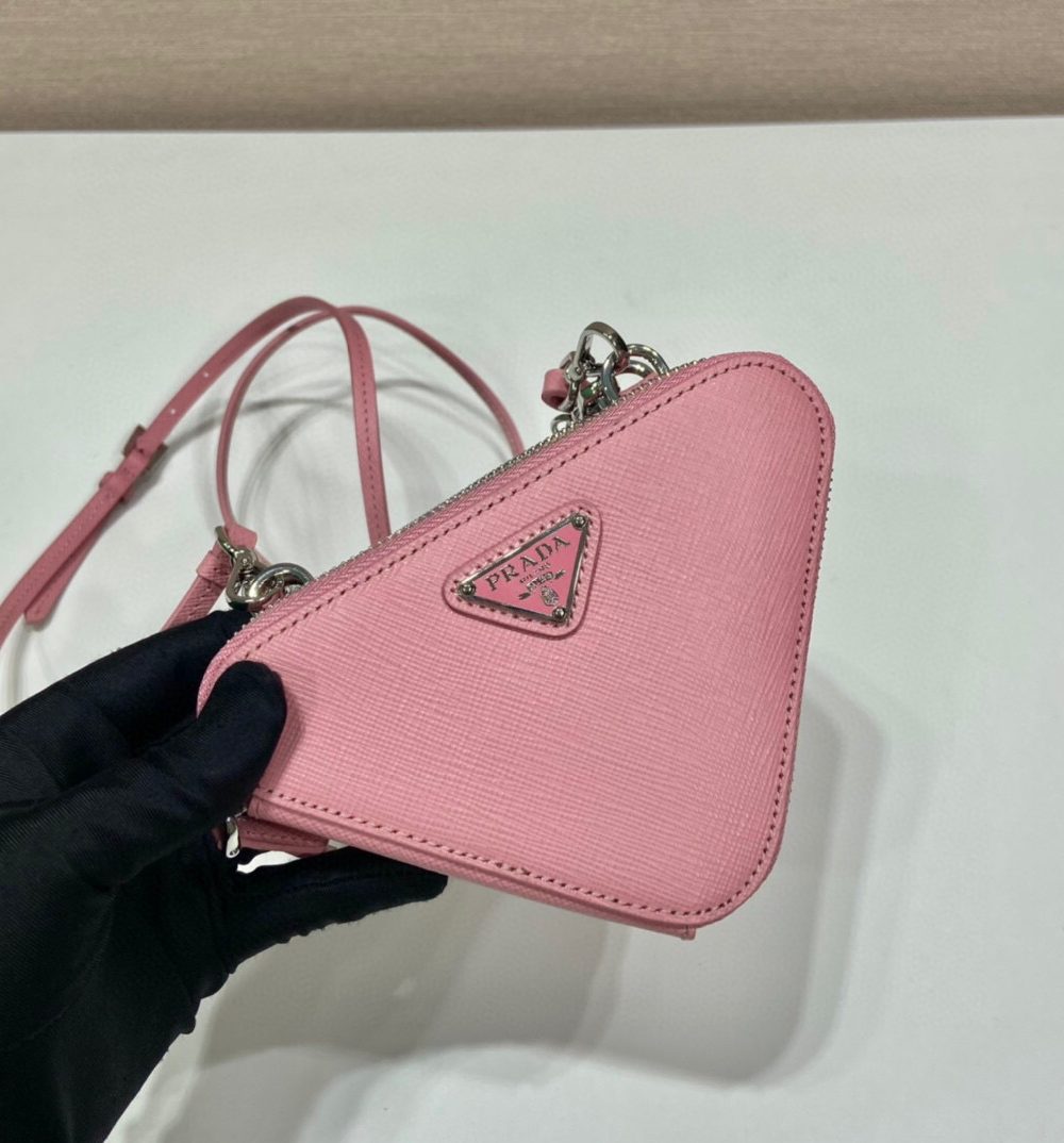 Saffiano Mini Pouch In Pink For Women 5.9in/ 15cm 1NR015_053_F0442