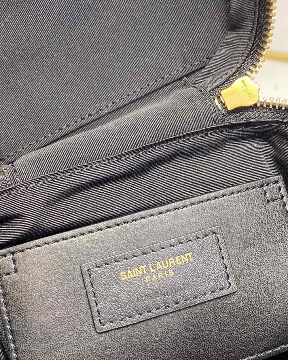 [REP 1:1] Saint Laurent 80's Vanity Bag In Carré-Quilted Grain De Poudre Black For Women 6.4in/16.5cm YSL 649779DME271000