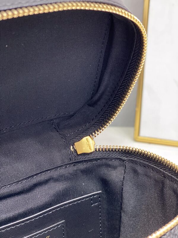 [REP 1:1] Saint Laurent 80's Vanity Bag In Carré-Quilted Grain De Poudre Black For Women 6.4in/16.5cm YSL 649779DME271000