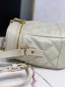 [REP 1:1] Saint Laurent 80's Vanity Bag In Carré-Quilted Grain De Poudre White For Women 6.4in/16.5cm YSL 649779DME279207
