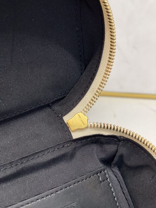 [REP 1:1] Saint Laurent 80's Vanity Bag In Carré-Quilted Grain De Poudre White For Women 6.4in/16.5cm YSL 649779DME279207