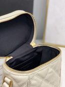 [REP 1:1] Saint Laurent 80's Vanity Bag In Carré-Quilted Grain De Poudre White For Women 6.4in/16.5cm YSL 649779DME279207