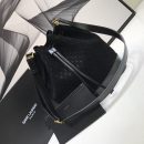 [REP 1:1] Saint Laurent All-Over Monogram Bucket Bag Black For Women 10.5in/27cm YSL
