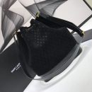 [REP 1:1] Saint Laurent All-Over Monogram Bucket Bag Black For Women 10.5in/27cm YSL